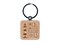 Shine Bright Lighthouse and Nautical Elements Engraved Wood Square Keychain Tag Charm